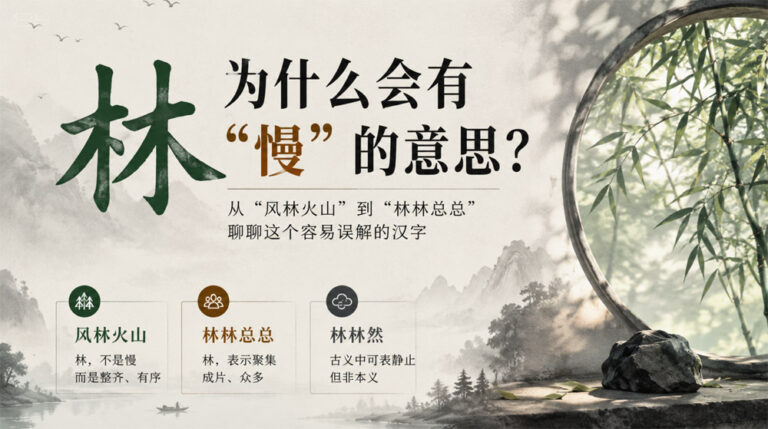“林”为什么会有“慢”的意思？